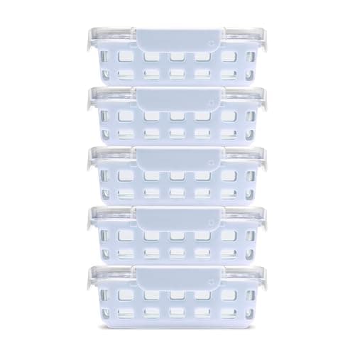 Ello DuraGlass Round Meal Prep Containers (set of 5, 3.4 cup)